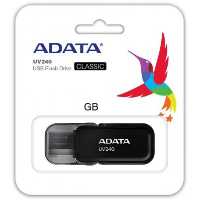 USB флеш накопичувач ADATA 8GB UV240 Black USB 2.0 (AUV240-8G-RBK) - зображення 3