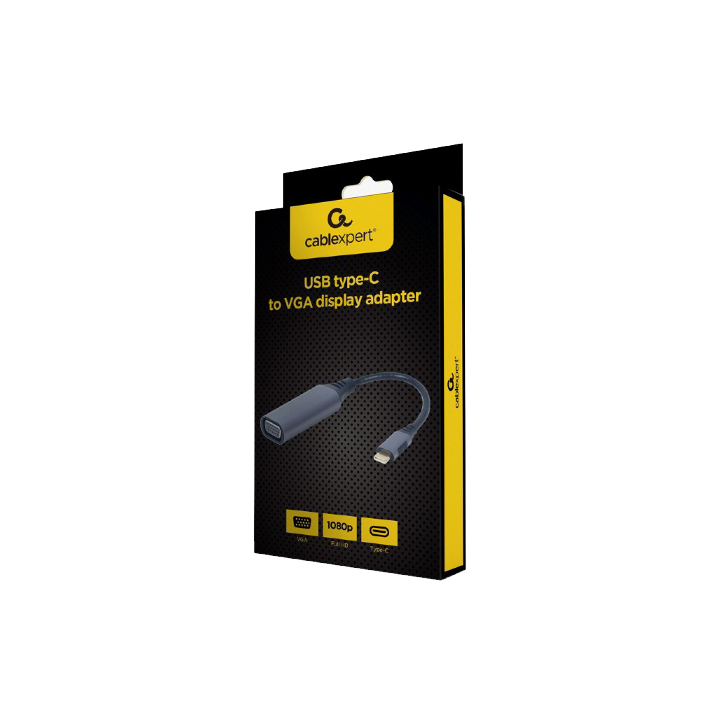 Перехідник USB Type-C to VGA, Full HD 60Hz Cablexpert (A-USB3C-VGA-01) - зображення 3