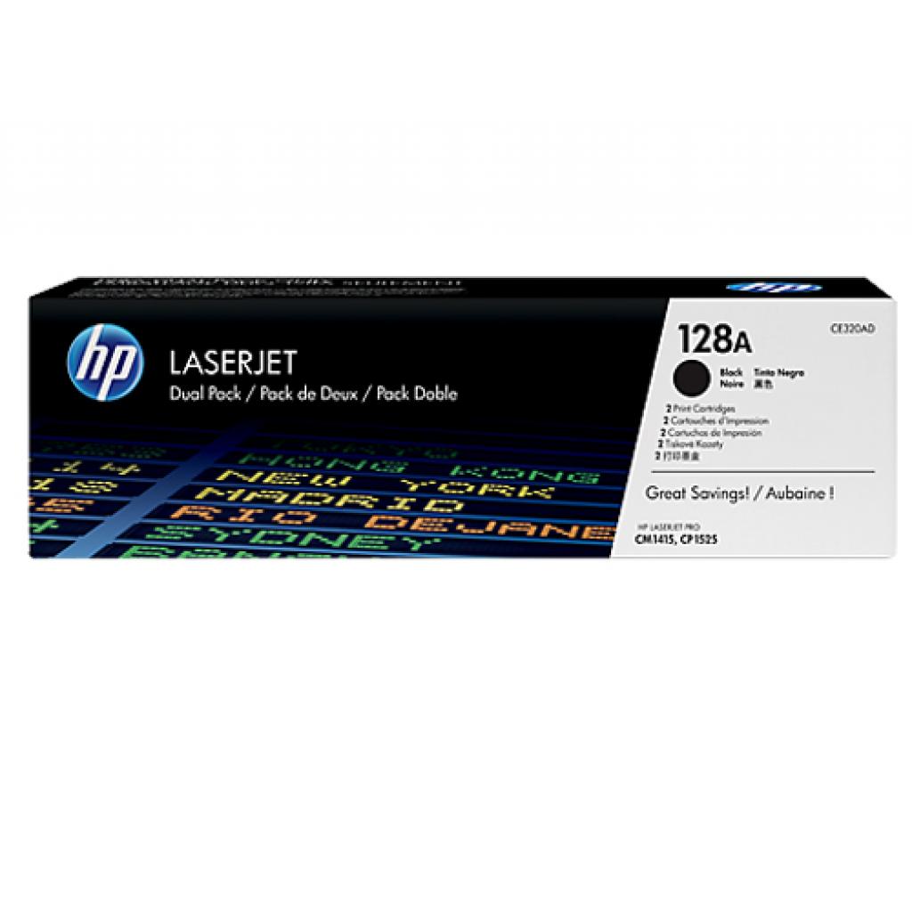 Картридж HP CLJ  128A black DUAL PACK CP1525n/1525nw, CM1415fn/1415fnw (CE320AD) - зображення 1
