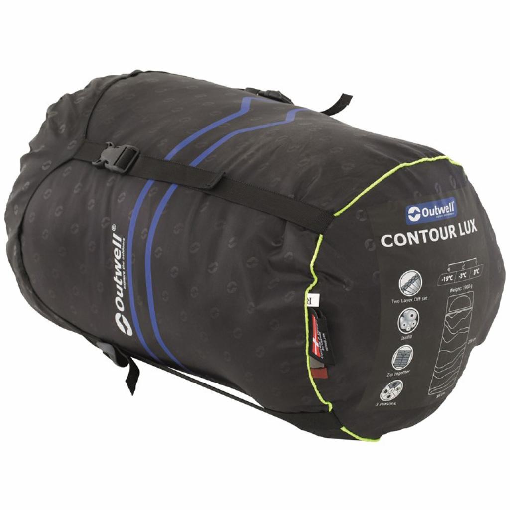 Спальний мішок Outwell Contour Lux Reversible -3C Deep Blue Left (928749) - зображення 6
