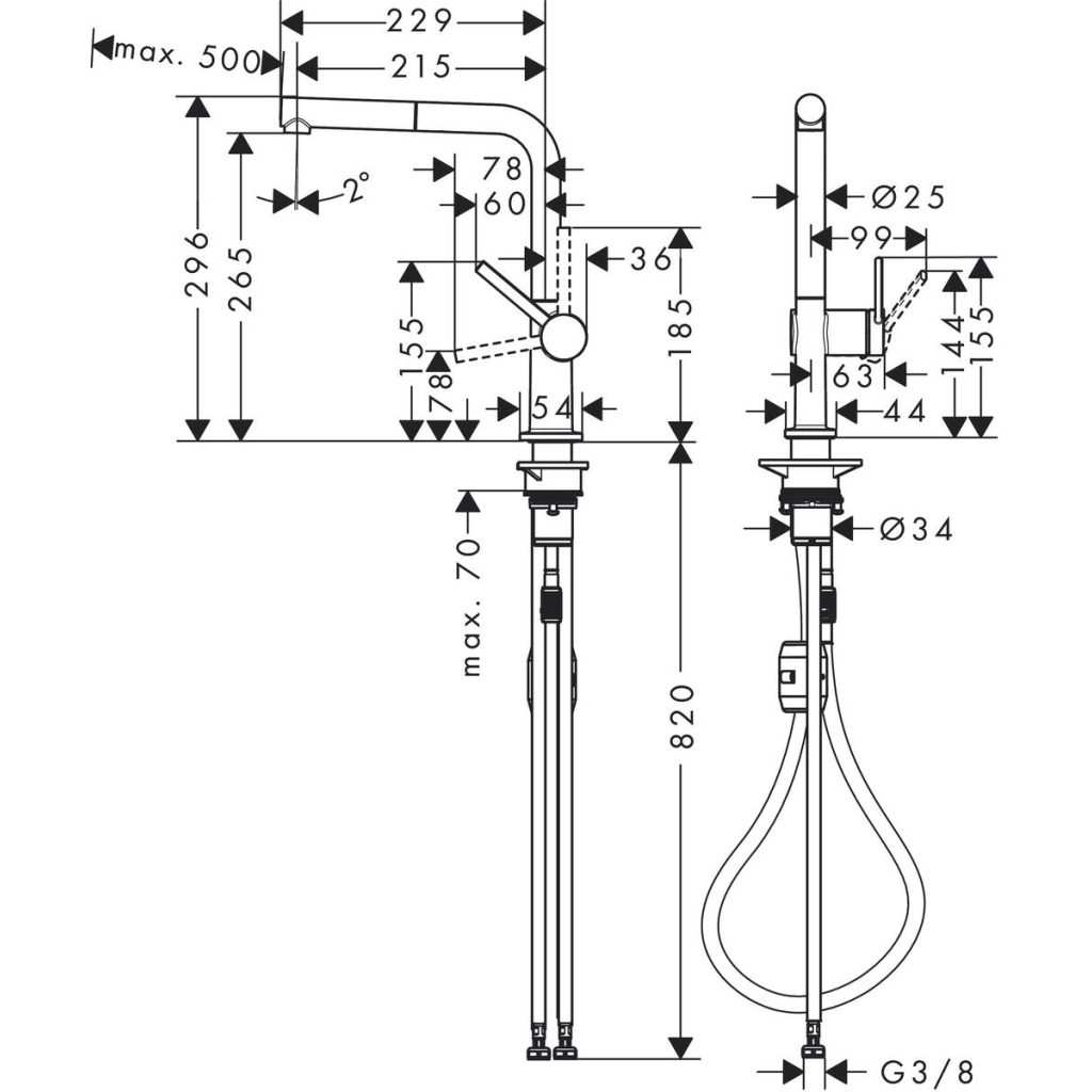 Змішувач Hansgrohe 72808670 - зображення 3