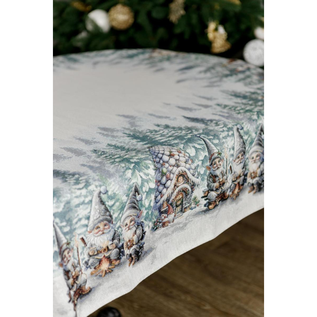 Скатертина Прованс гобеленова Казкові гноми овал 135х180 см (038461) - зображення 4