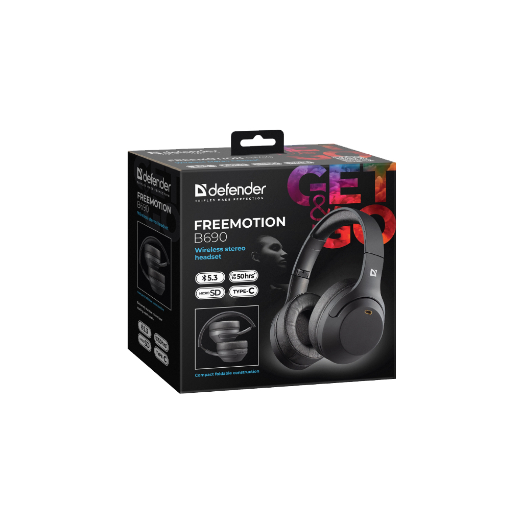 Навушники Defender FreeMotion B690 Bluetooth Black (63690) - зображення 11