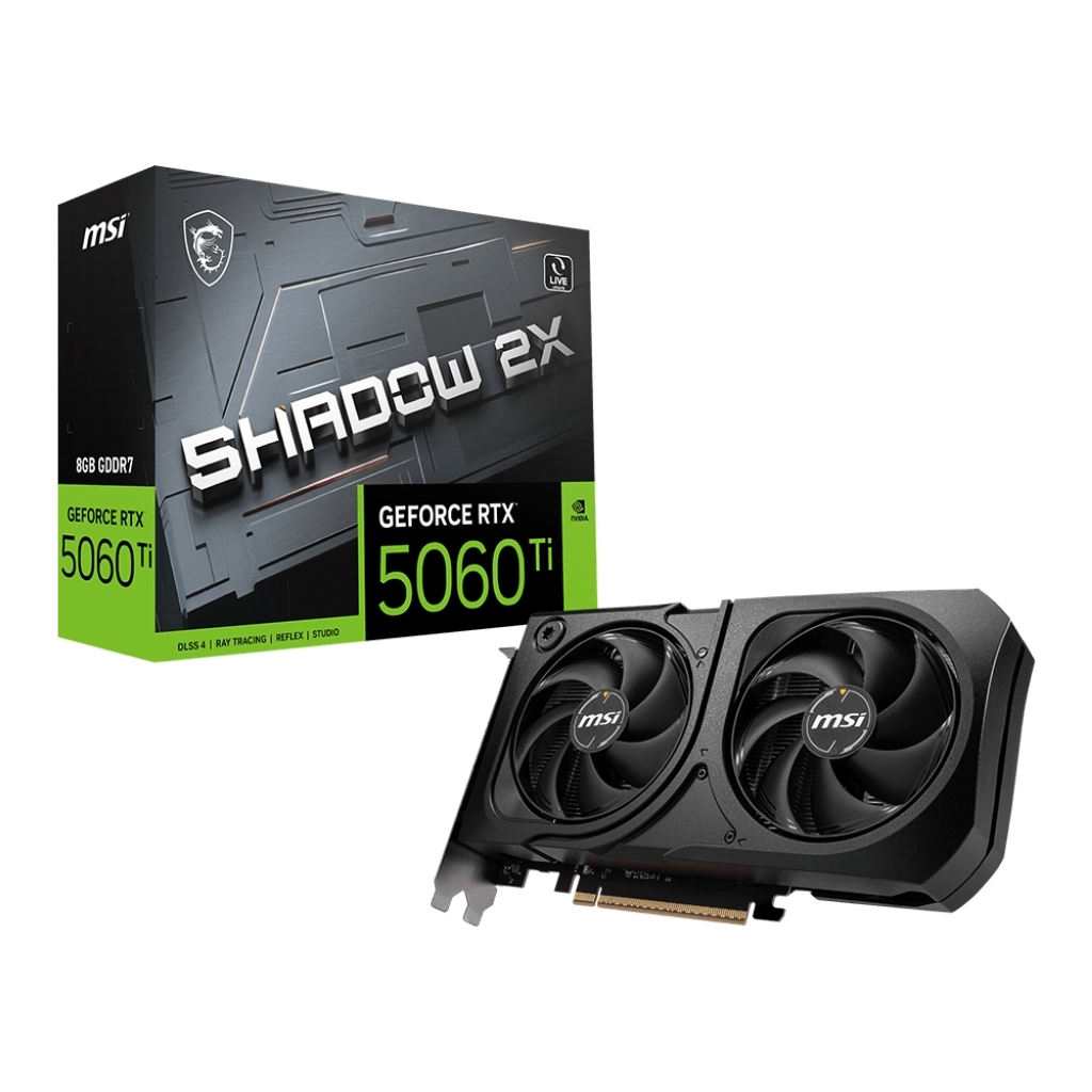 Відеокарта MSI GeForce RTX5060Ti 8Gb SHADOW 2X PLUS (RTX 5060 Ti 8G SHADOW 2X PLUS) - зображення 5