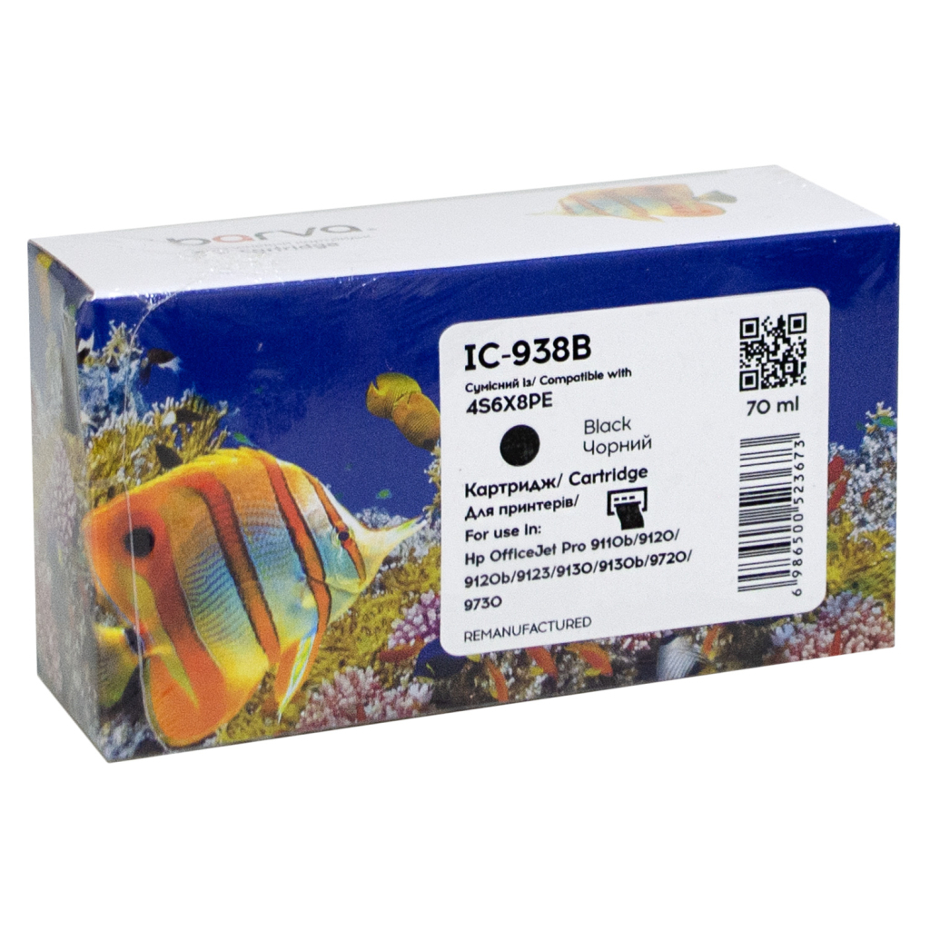 Картридж Barva HP 938 4S6X8PE 1250с black (IC-938B) - зображення 1