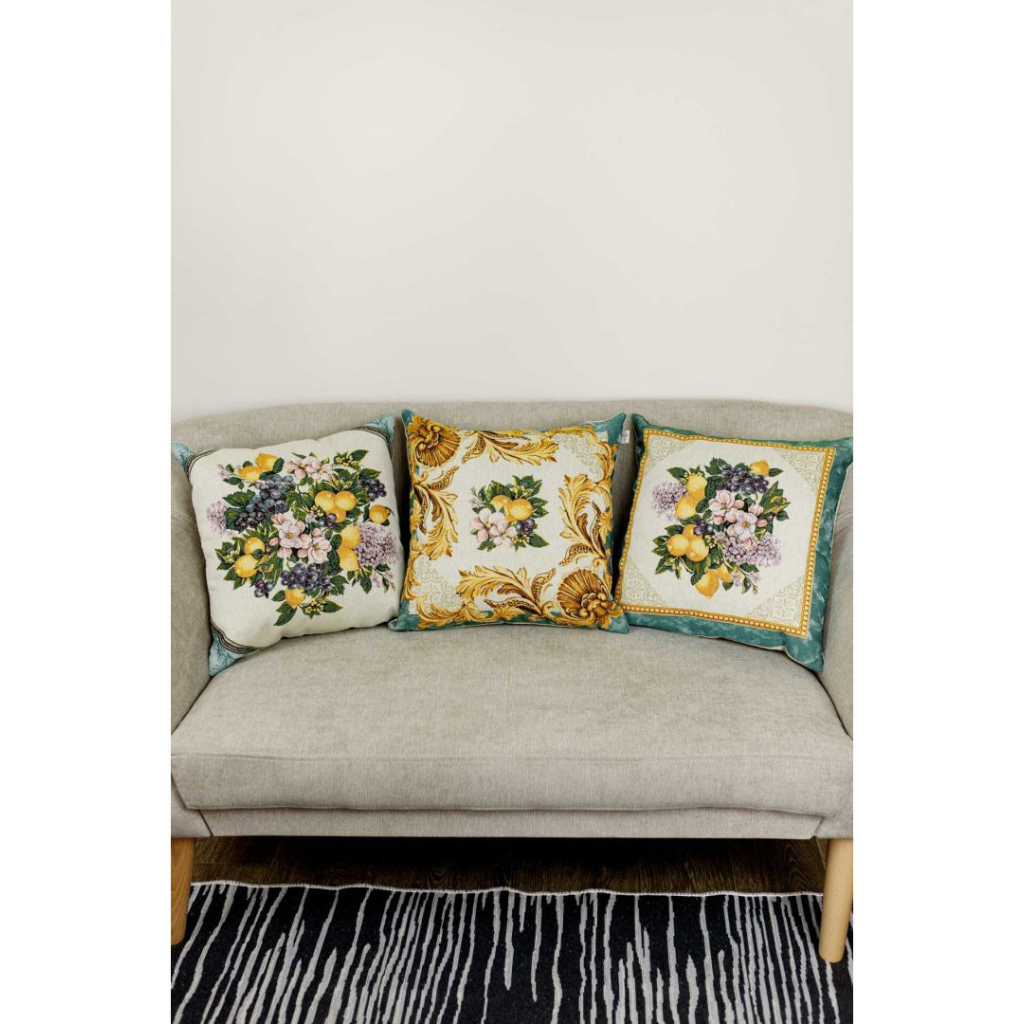 Наволочка Прованс гобеленова 45х45см Verna Фрукти в ромбі (4823093447318) - зображення 3