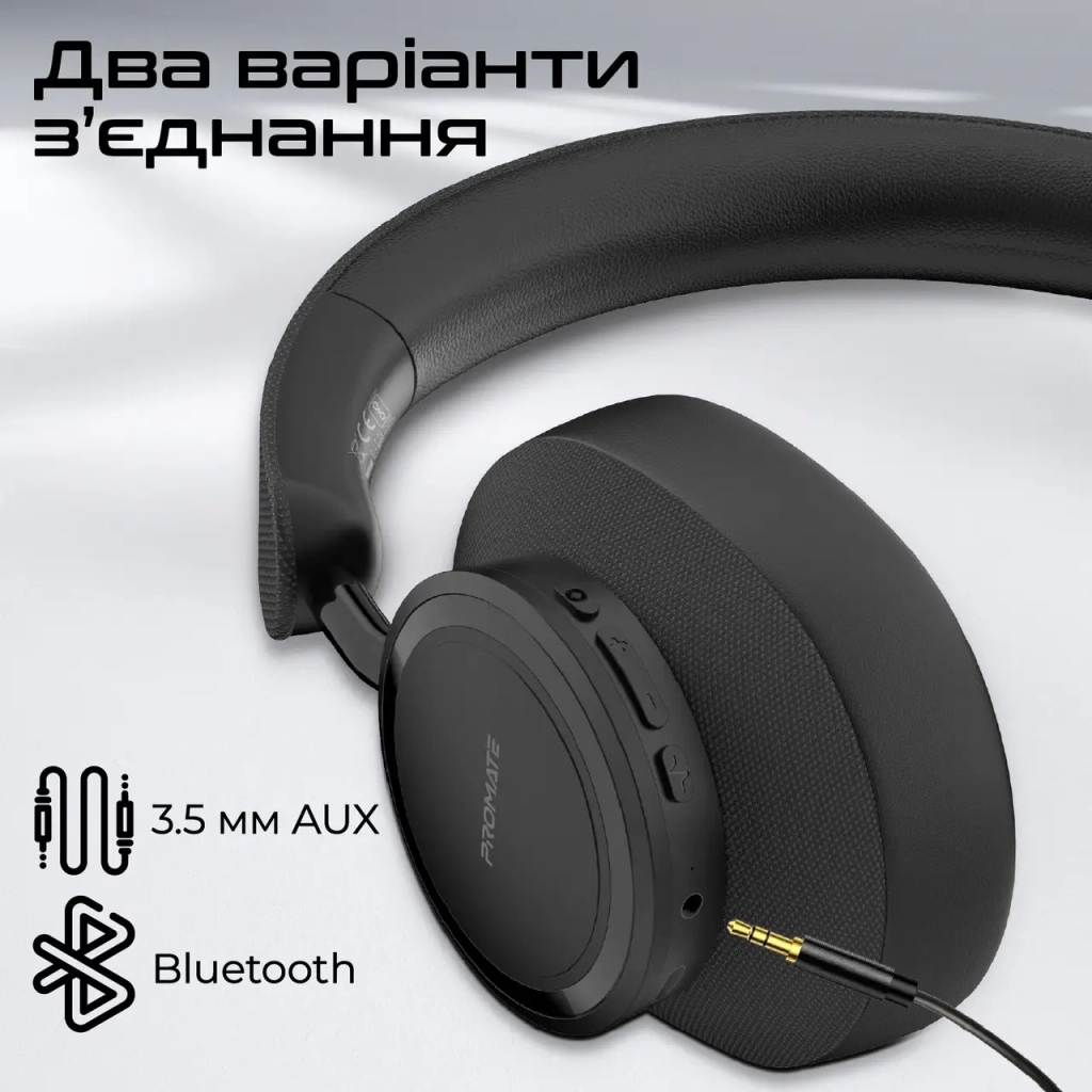 Навушники Promate Takt Black (takt.black) - зображення 7