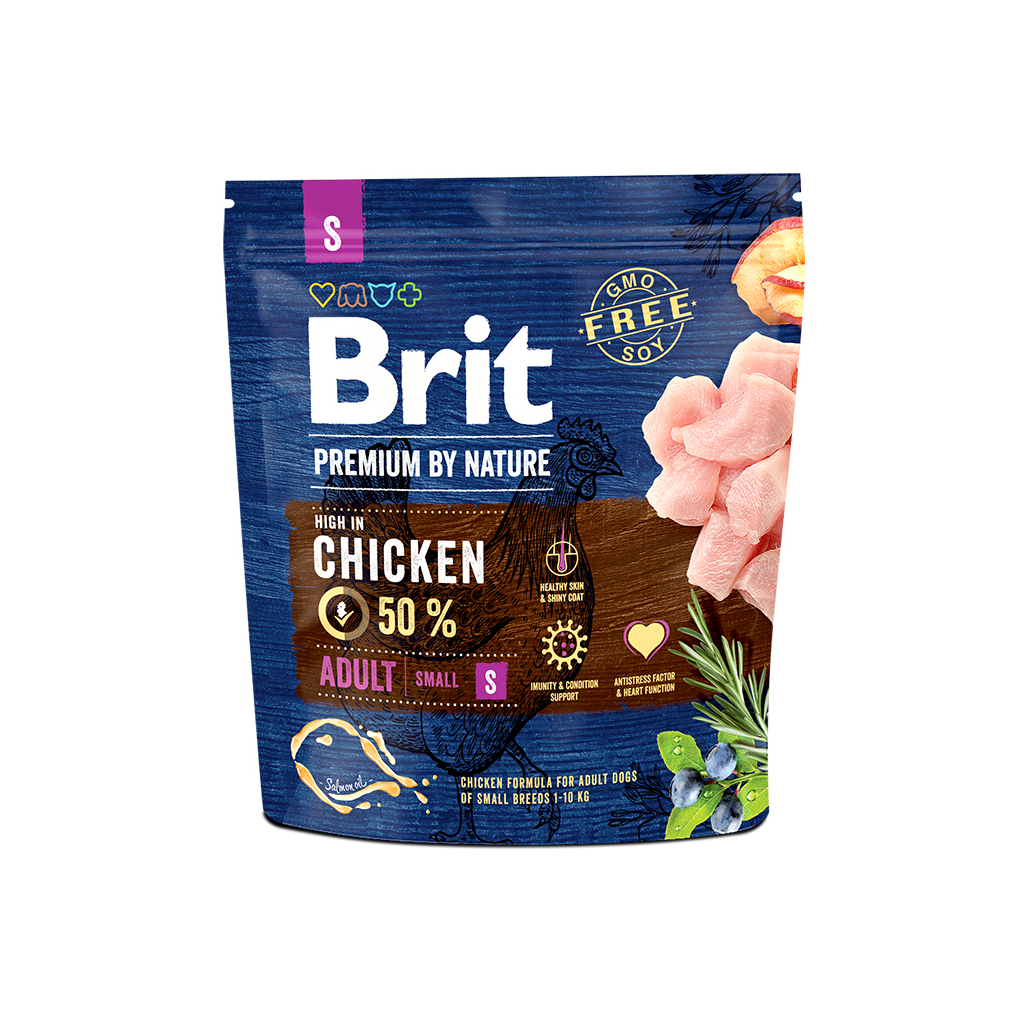 Сухий корм для собак Brit Premium Dog Adult S 1 кг (8595602526284) - зображення 1