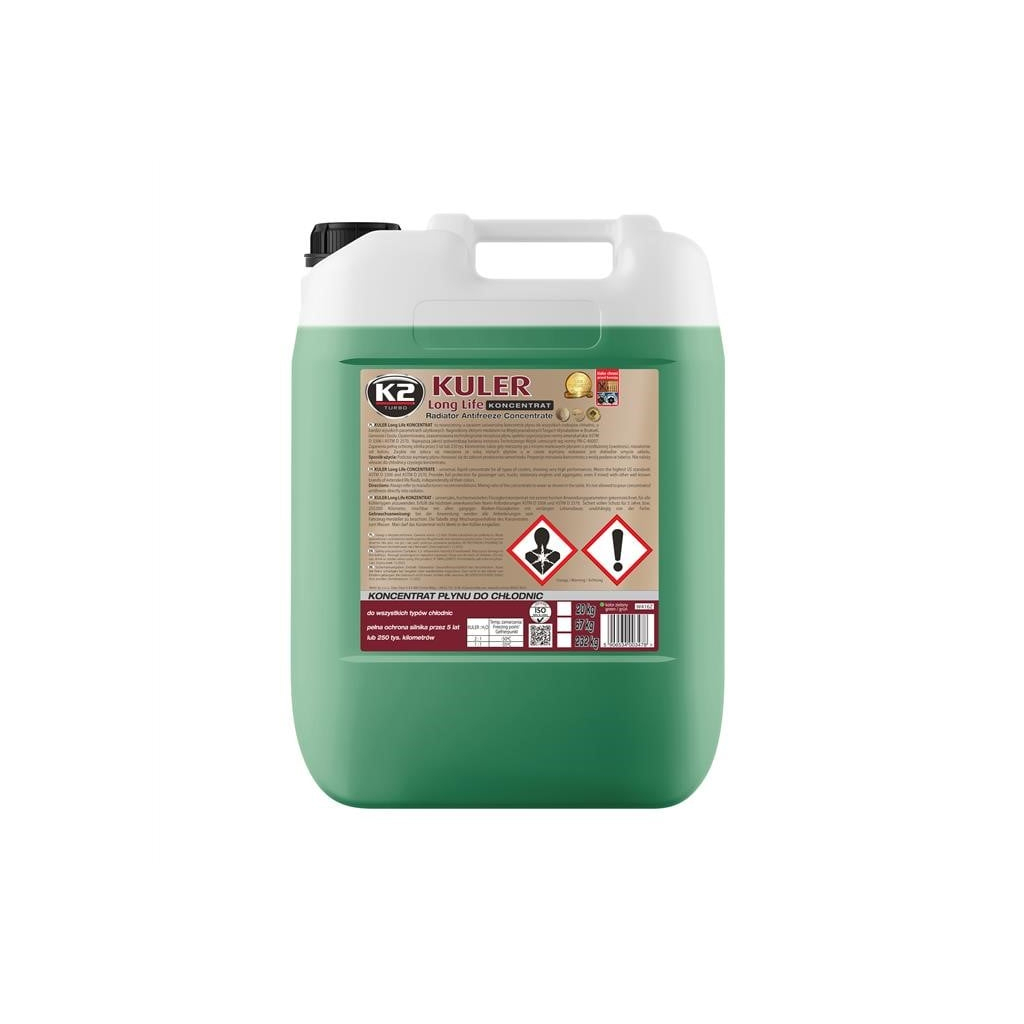 Антифриз K2 Kuler Long Life G11 зелена концентрат 20 кг (W416Z) - зображення 1