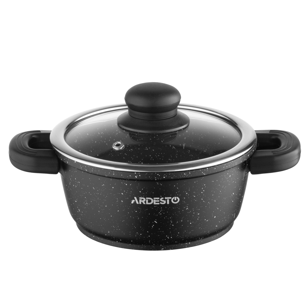 Каструля Ardesto Gemini Anzio, 1.2л, алюміній, чорний (AR2412GE) - зображення 1