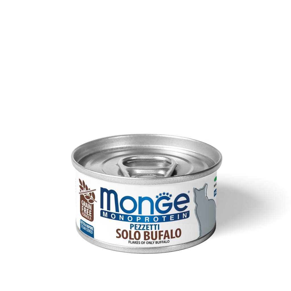 Консерви для котів Monge Cat Monoprotein м'ясні пластівці з буйвола 80 г (8009470013826) - зображення 1
