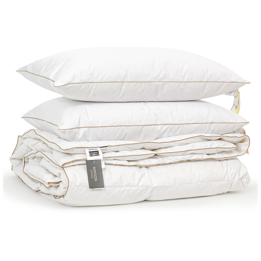 Ковдра MirSon набір пуховий Raffaello White Hand Made Демі №2010 172х205 (2200001769045) - зображення 1