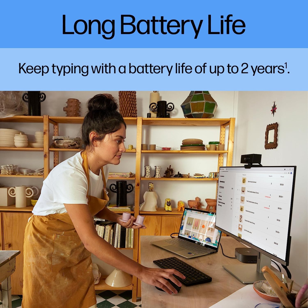 Клавіатура HP 350 Compact Multi-Device Bluetooth UA Black (692S8AA) - зображення 6