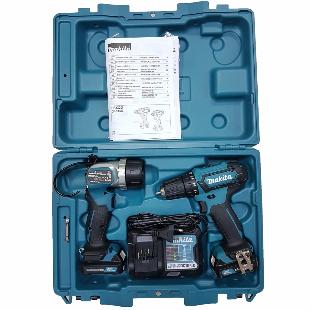Шуруповерт Makita DF333DZ + ліхтар DEAML106 (DF333DWYL1) - зображення 2