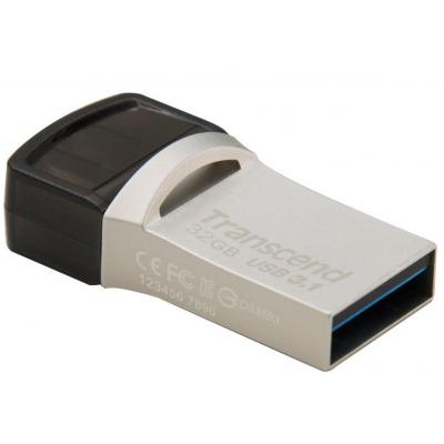 USB флеш накопичувач Transcend 32GB JetFlash 890S Silver USB 3.1 (TS32GJF890S) - зображення 2