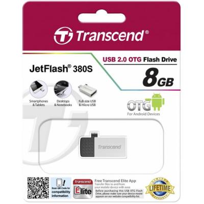 USB флеш накопичувач Transcend 8GB JetFlash OTG 380 USB 2.0 (TS8GJF380S) - зображення 5