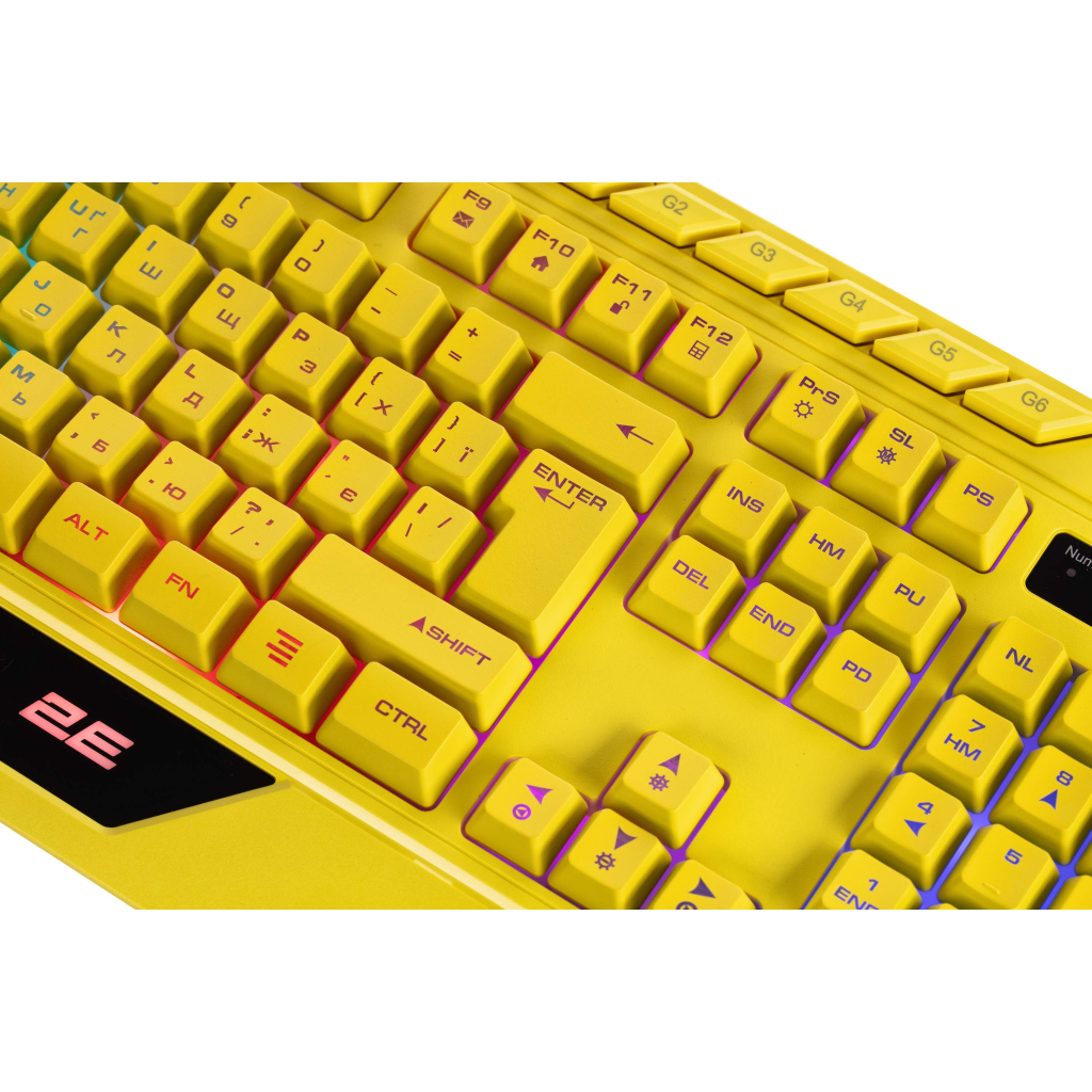 Клавіатура 2E Gaming KG315 RGB USB UA Yellow (2E-KG315UYW) - зображення 6