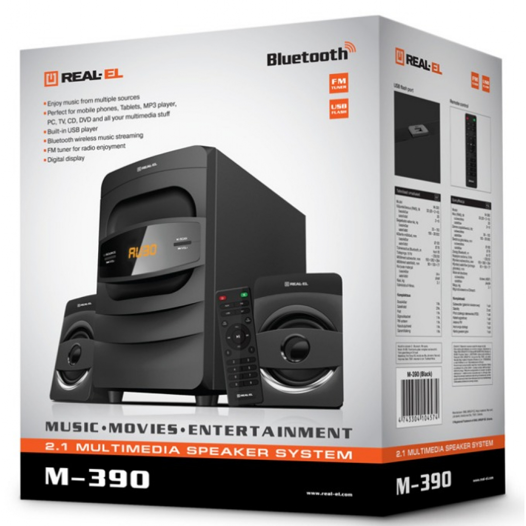 Акустична система REAL-EL M-390 Black - зображення 10