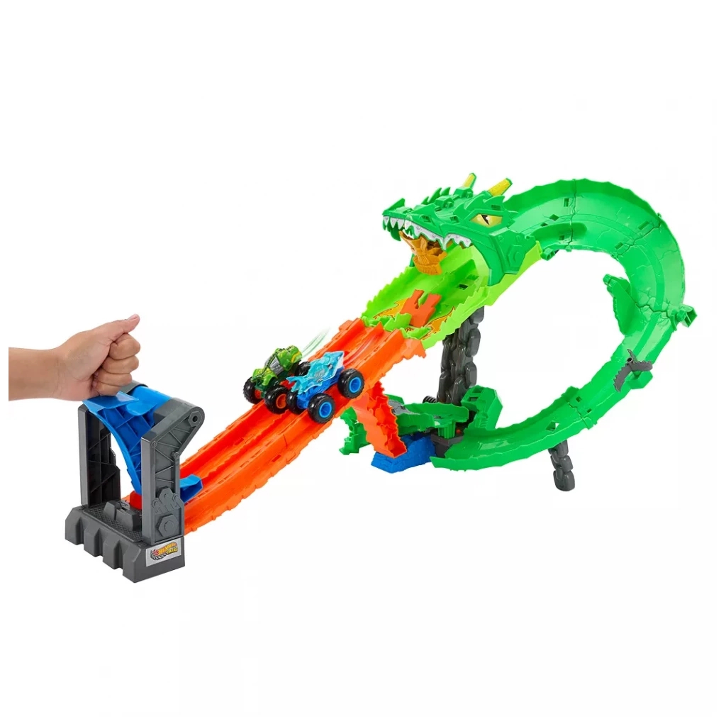Автотрек Hot Wheels Атака вогняного дракона Monster Trucks (JFR06) - изображение 3