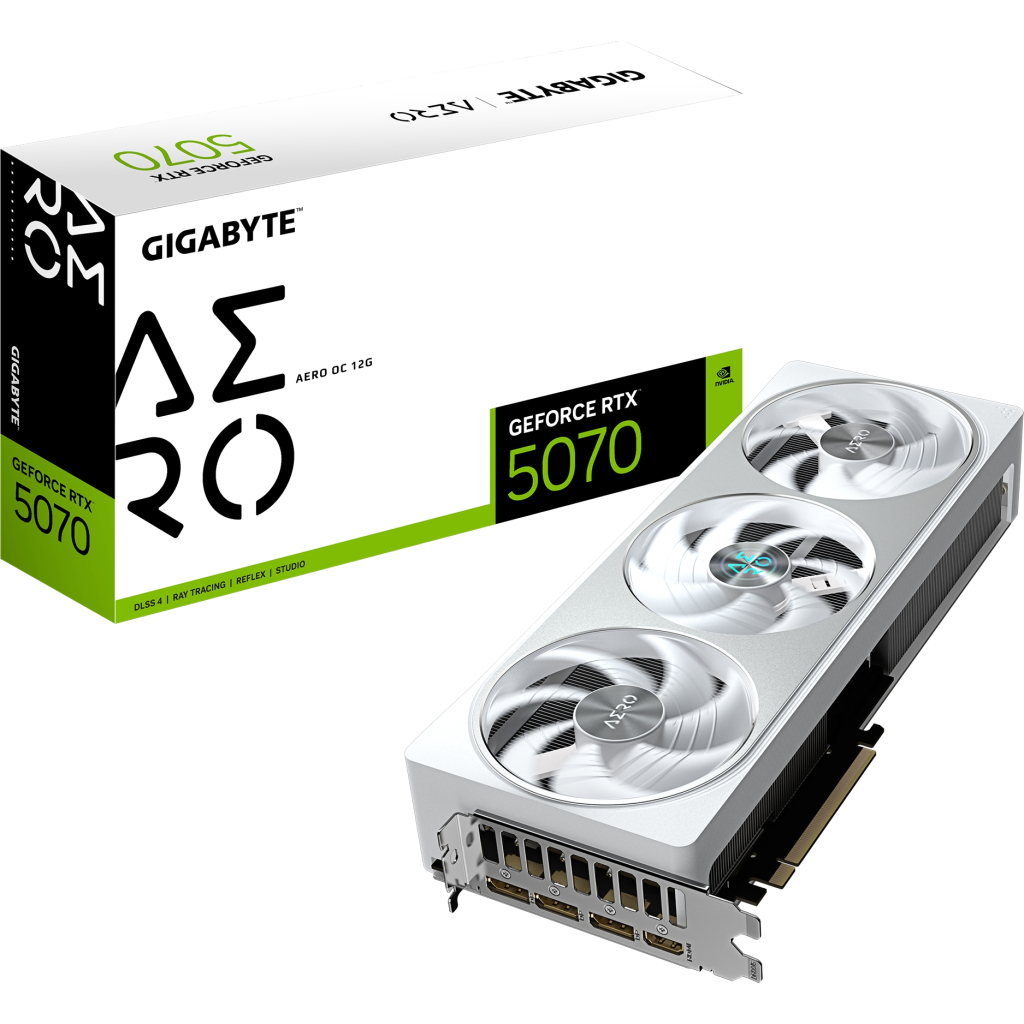 Відеокарта GIGABYTE GeForce RTX5070 12Gb AERO OC (GV-N5070AERO OC-12GD) - изображение 10
