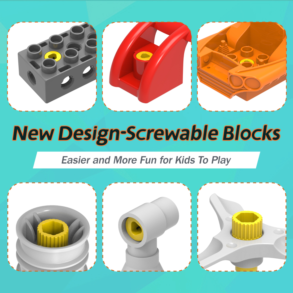 Конструктор Makerzoid Big Building Blocks-Mechanical Engineering Team (MKZ-OBK-MET) - зображення 7