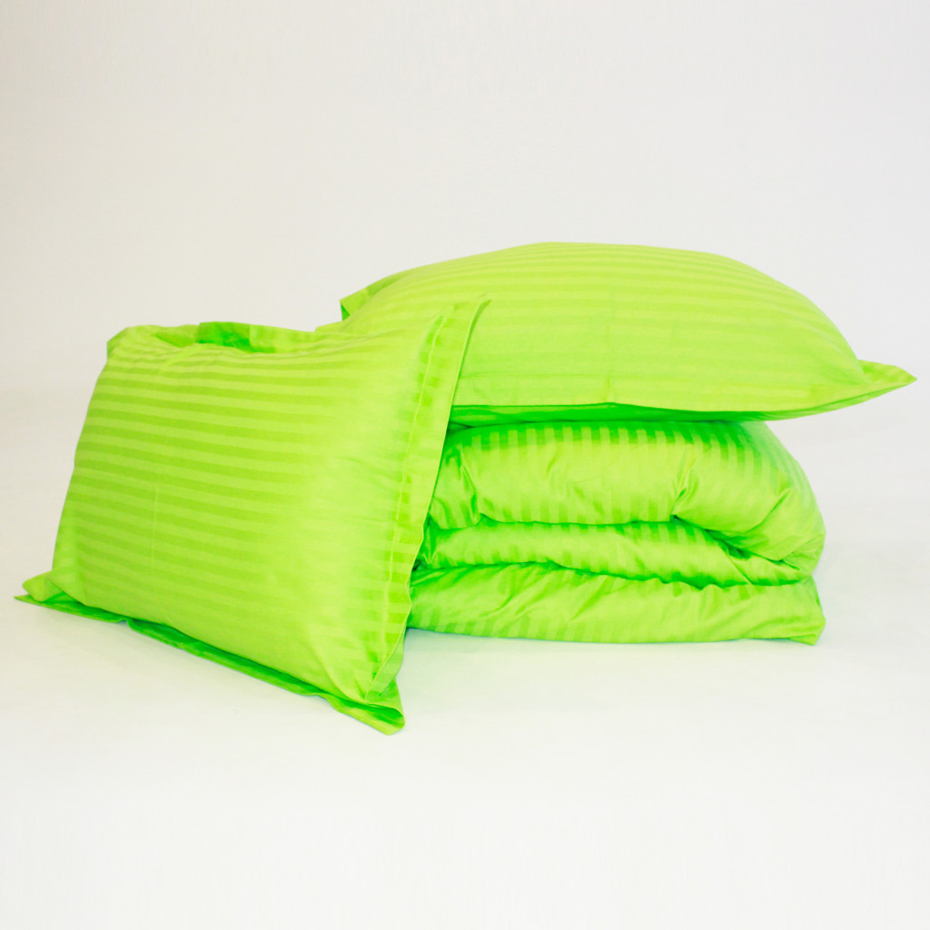 Постільна білизна MirSon Satin Stripe 30-0016 Light Green 160х220 Сімейна (2200005253700) - зображення 11