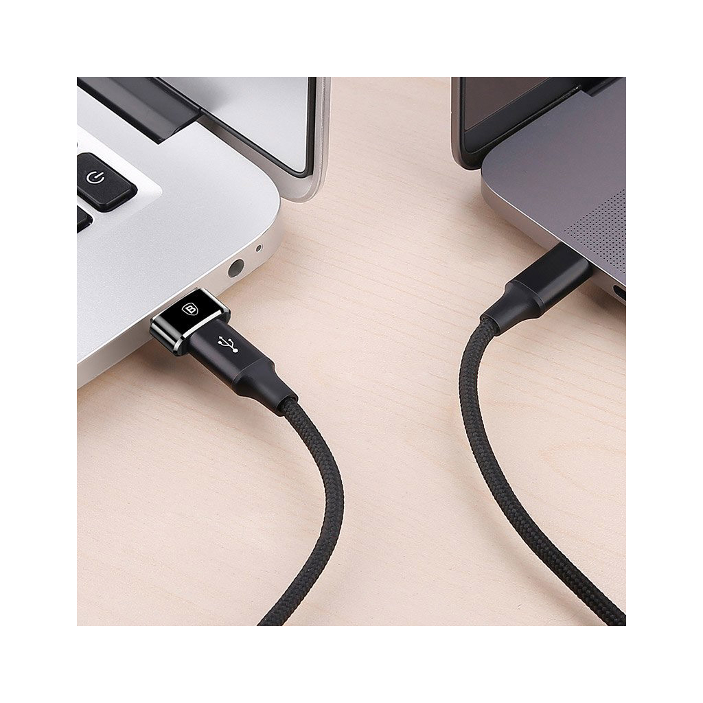Перехідник USB 2.0 AF to USB-C black Baseus (CAAOTG-01) - изображение 6