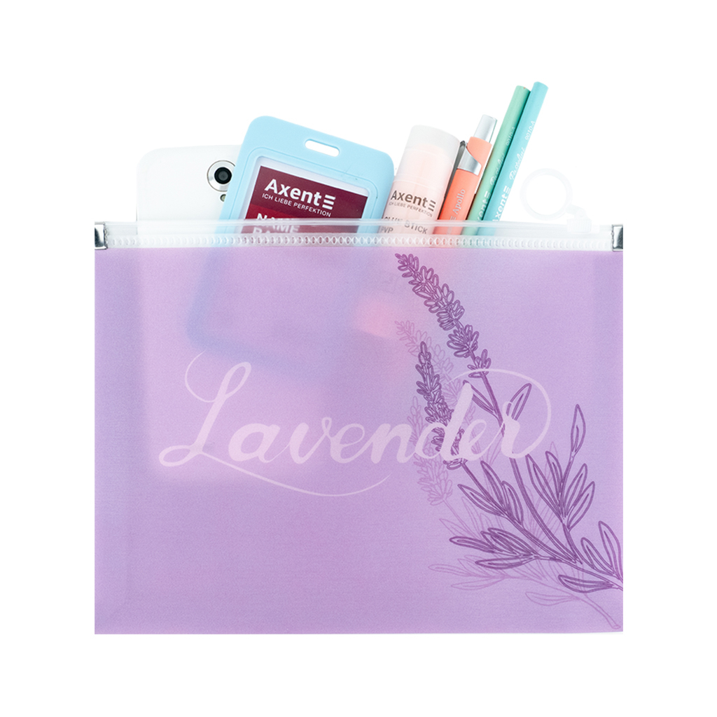 Папка на блискавці Axent zip-lock А5 Lavender-1 (1498-36-A) - зображення 3