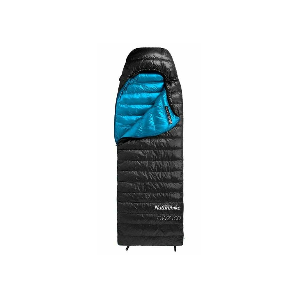 Спальний мішок Naturehike CWZ400 NH19W400-Z 550FP 90 Goose Down Black (6927595765371) - зображення 1