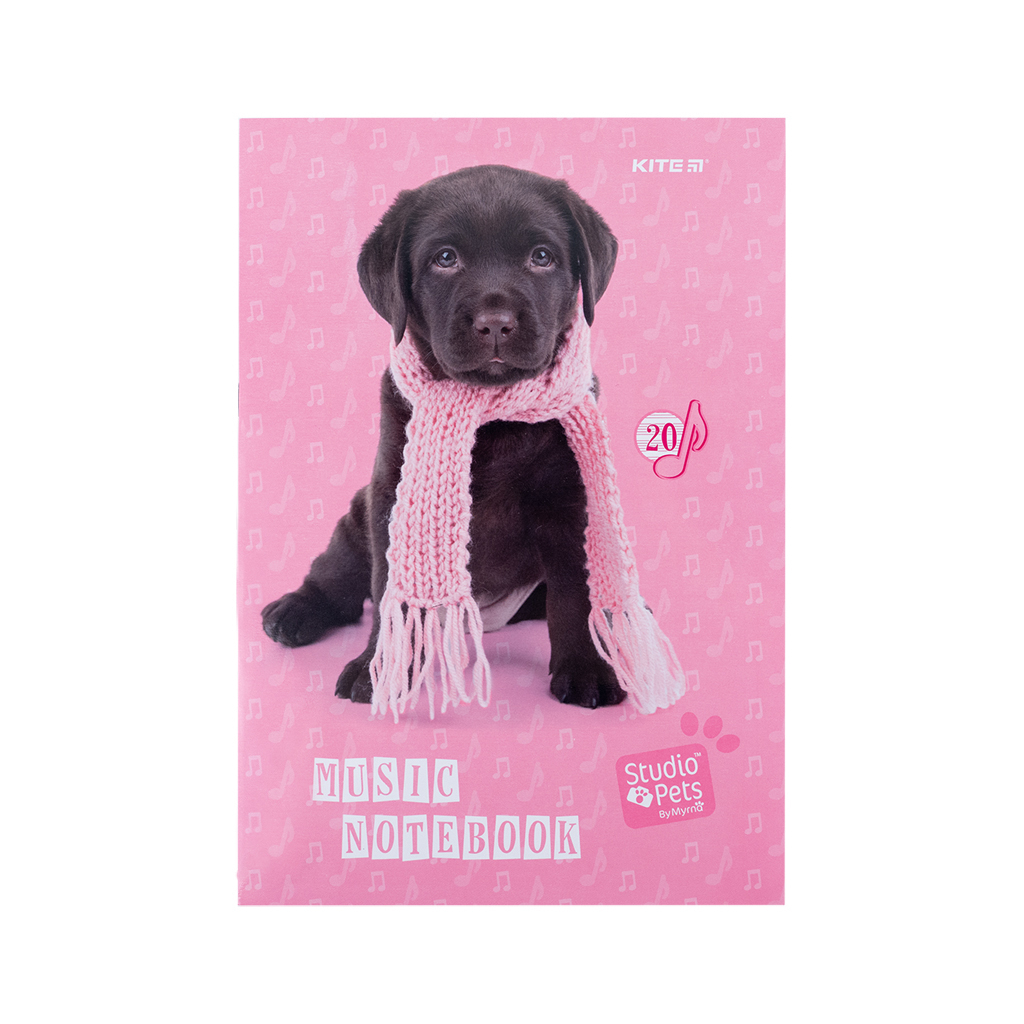 Зошит Kite для нот Studio Pets А4, 20 аркушів (SP24-404) - зображення 1