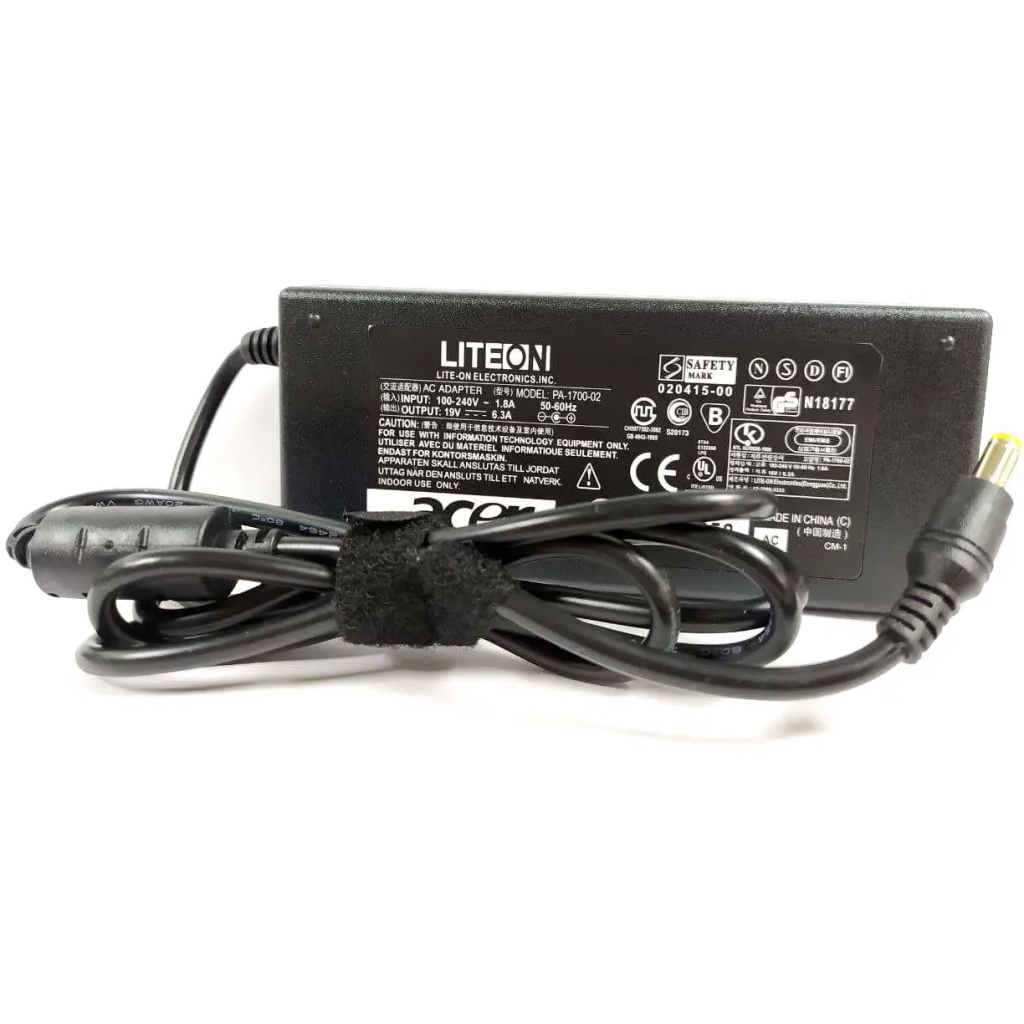 Блок живлення до ноутбуку AlSoft LiteOn 120W 19V, 6.32A, 5.5/2.5 (A40093) - зображення 1