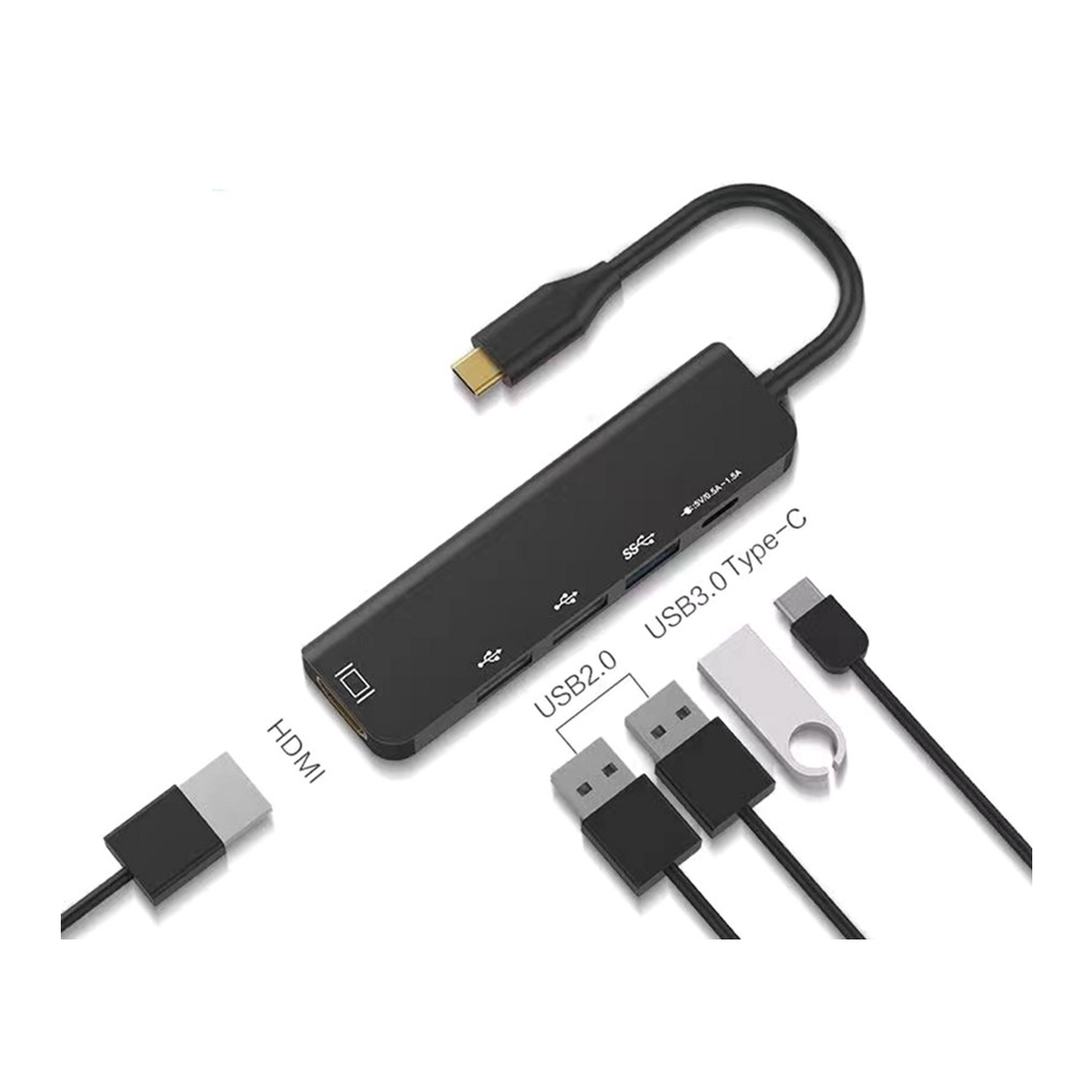 Концентратор XoKo AC-405 Type-C to HDMI+USB 3.0+USB 2.0+Type-C (XK-AC-405) - зображення 5