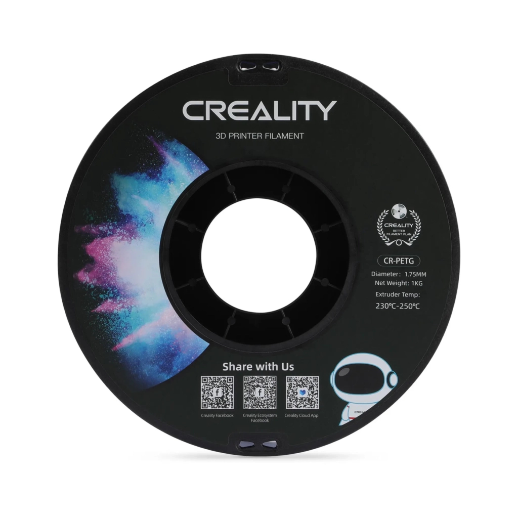 Пластик для 3D-принтера Creality PETG 1.75мм, black, 1кг (3301030035) - зображення 4