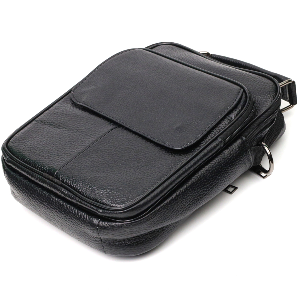 Сумка Vintage Месенджер з натуральної шкіри Чорна (21950) - зображення 5