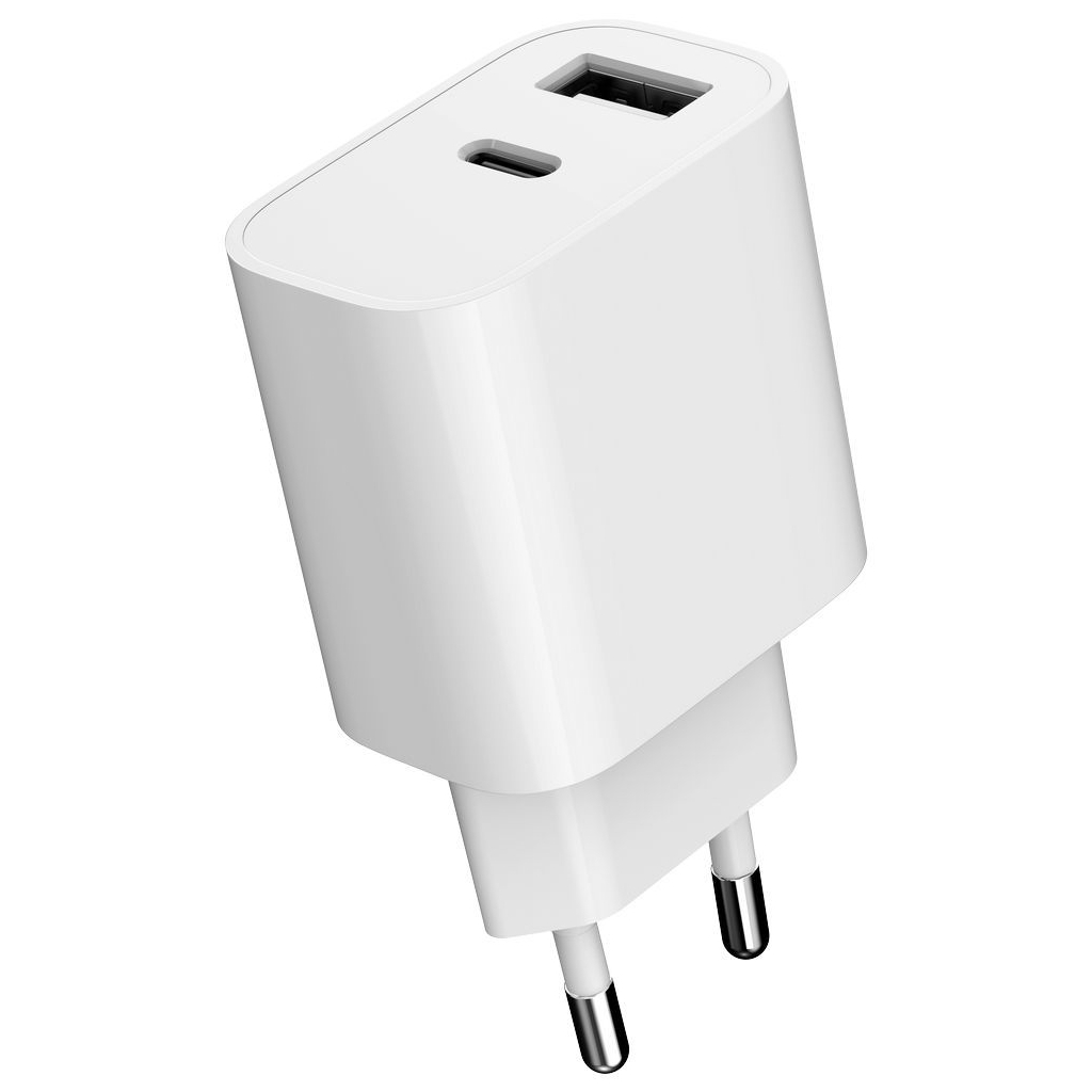 Зарядний пристрій Gembird 1xUSB-A+1xUSB-C 5V/2.4A (12W) white (TA-UC-2AC12-01) - зображення 5
