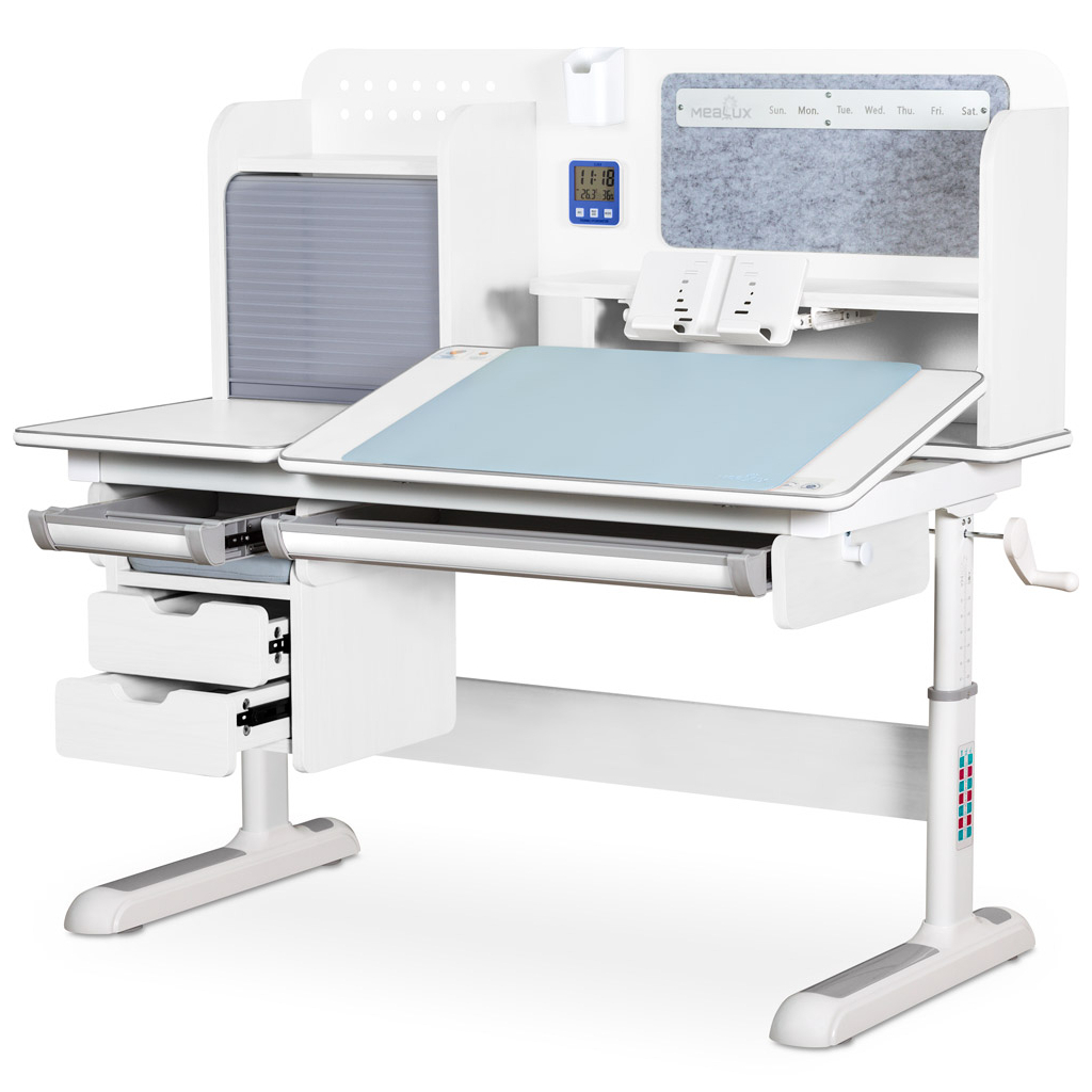 Парта Mealux Winnipeg Multicolor Plus WG Grey (BD-630 WG з тумбою) - зображення 3