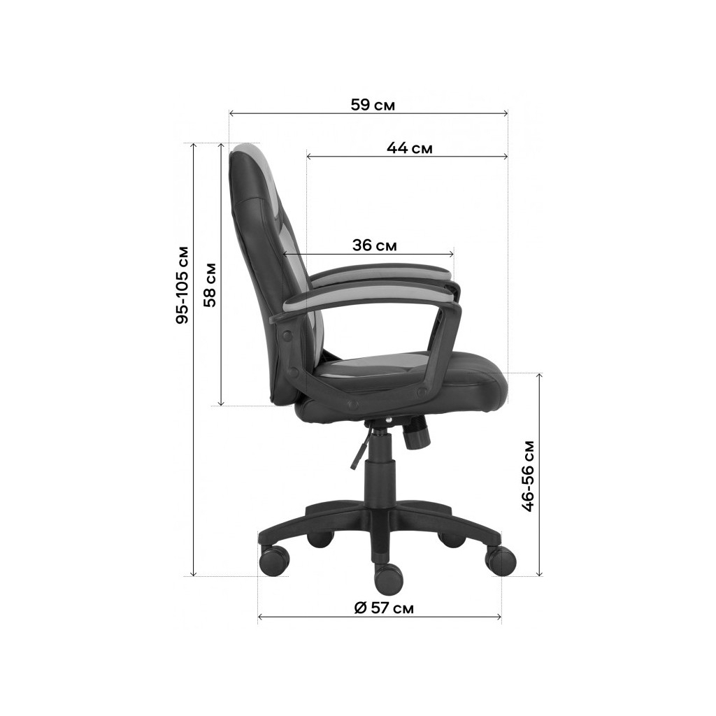 Крісло ігрове GT Racer X-1414 Black/Light Blue - зображення 8