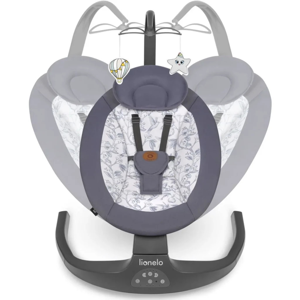 Крісло-гойдалка Lionelo Ralf Grey White (LO-RALF GREY WHITE) - зображення 4