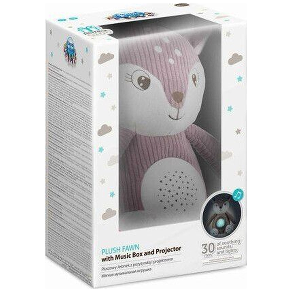 М'яка іграшка Canpol плюшева музична з проектором Оленя - рожева (77/206_pin) - зображення 6