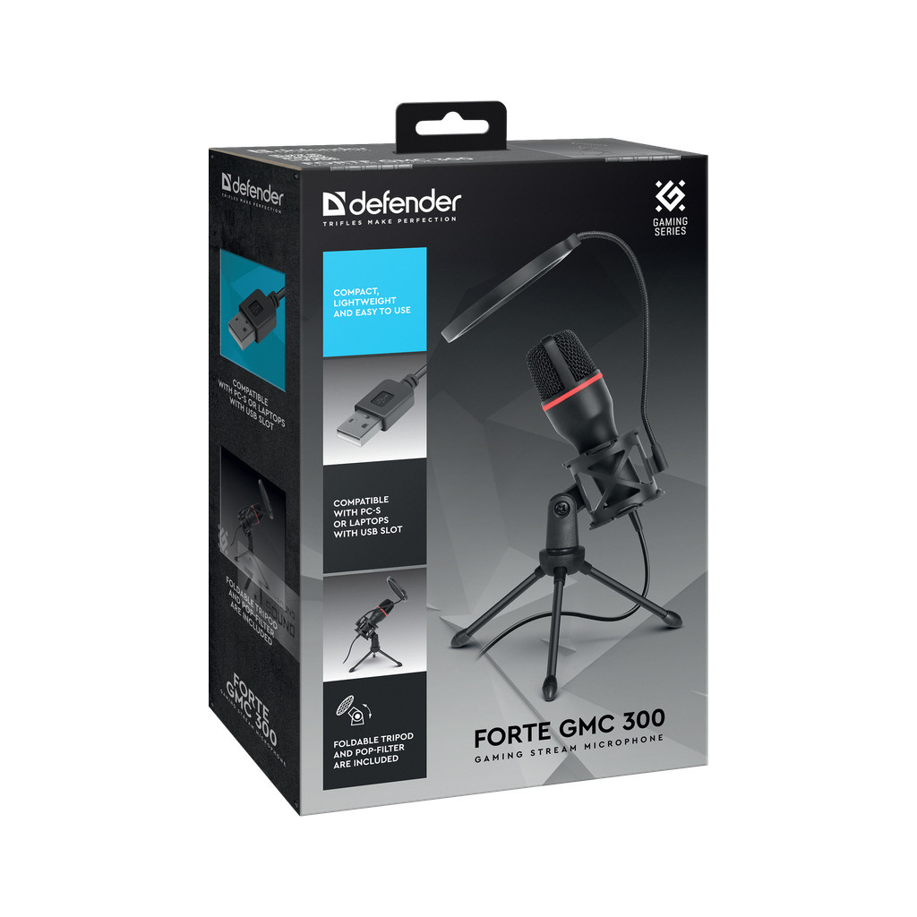 Мікрофон Defender Forte GMC 300 USB 1.5 м (64631) - зображення 7