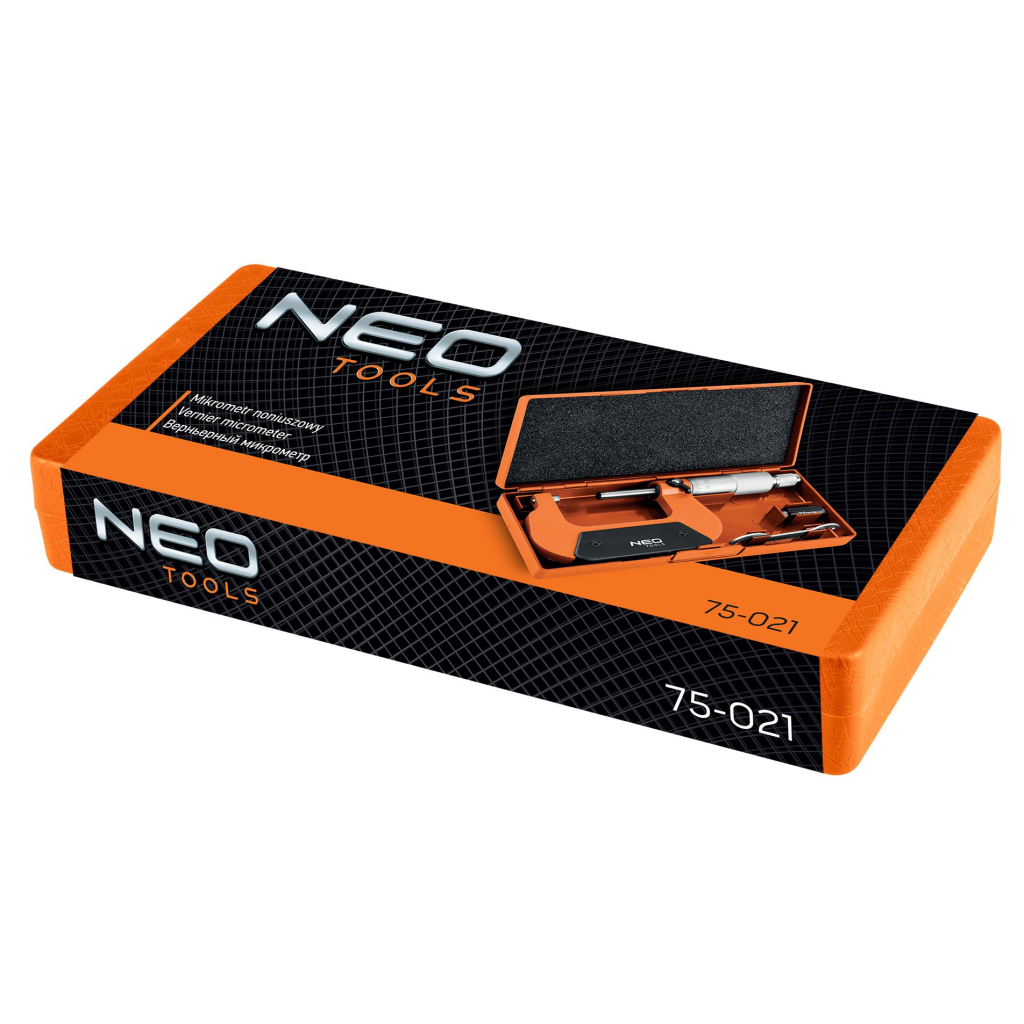 Мікрометр Neo Tools з верн'єром 25-50 мм, ±0.01 мм/м (75-021) - зображення 9