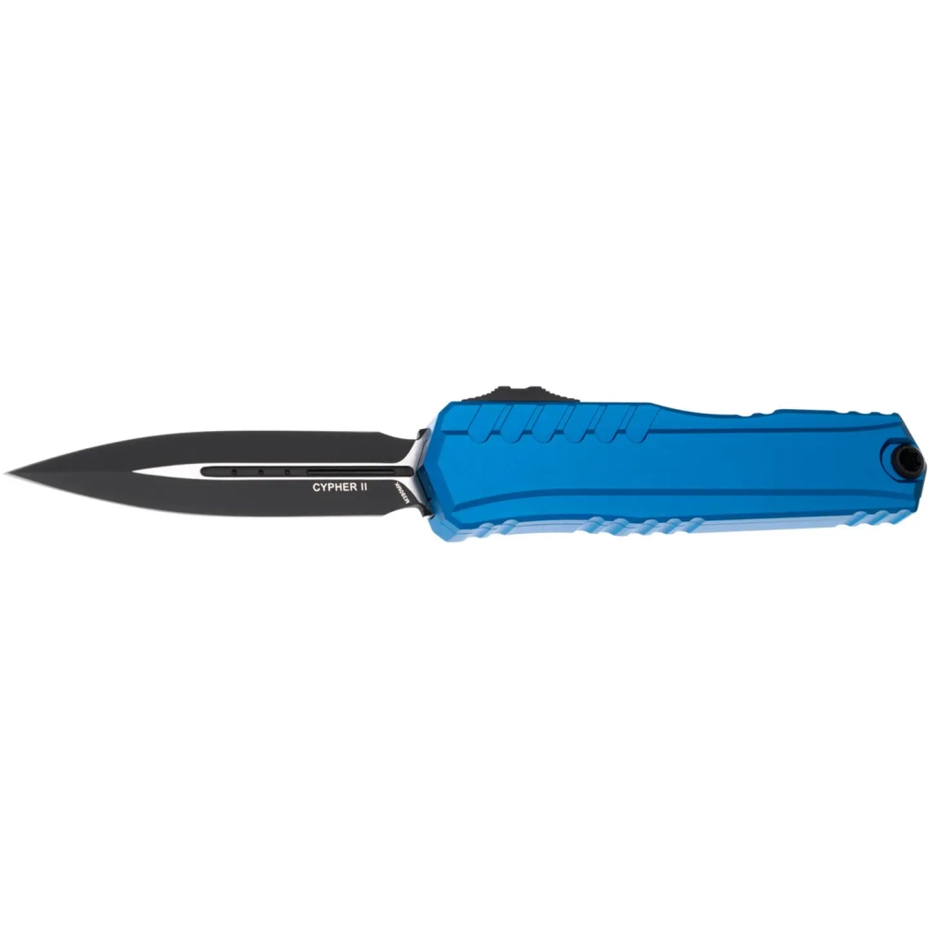 Ніж Microtech Cypher II D/E Black Blade Standard Blue (1242-1BL) - зображення 1