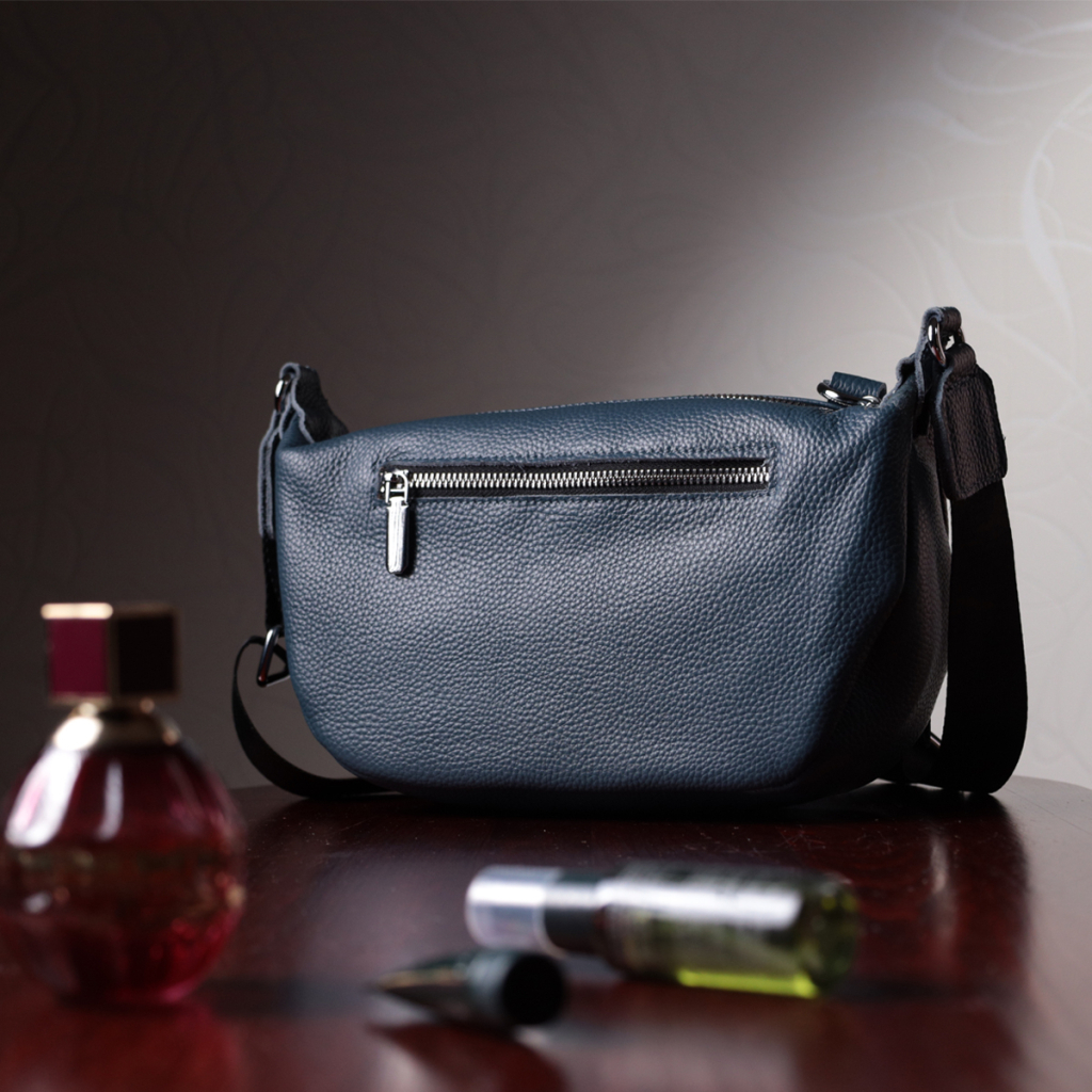 Сумка Vintage З натуральної шкіри Синя (22617) - зображення 12