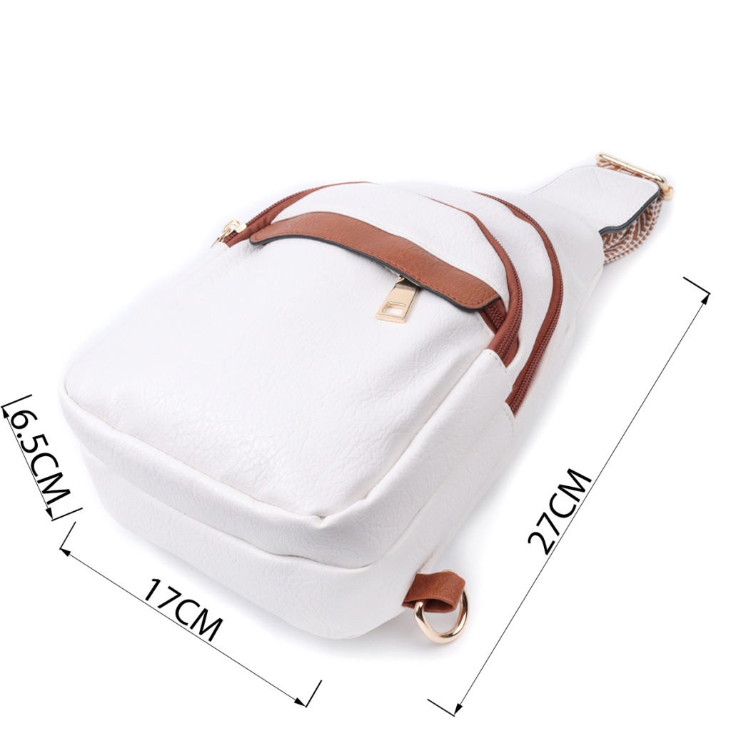 Сумка Vintage Жіноча через плече з отвором для навушників із екошкіри Біла (22785) - зображення 3