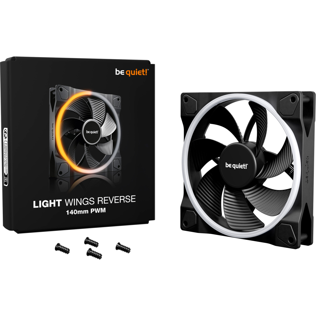 Кулер до корпусу Be quiet! Light Wings 140mm PWM Reverse чорний (BL134) - зображення 5