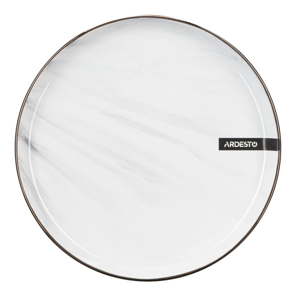 Тарілка Ardesto Marmo Біла 19 см Десертна (AR2919MRW) - зображення 5