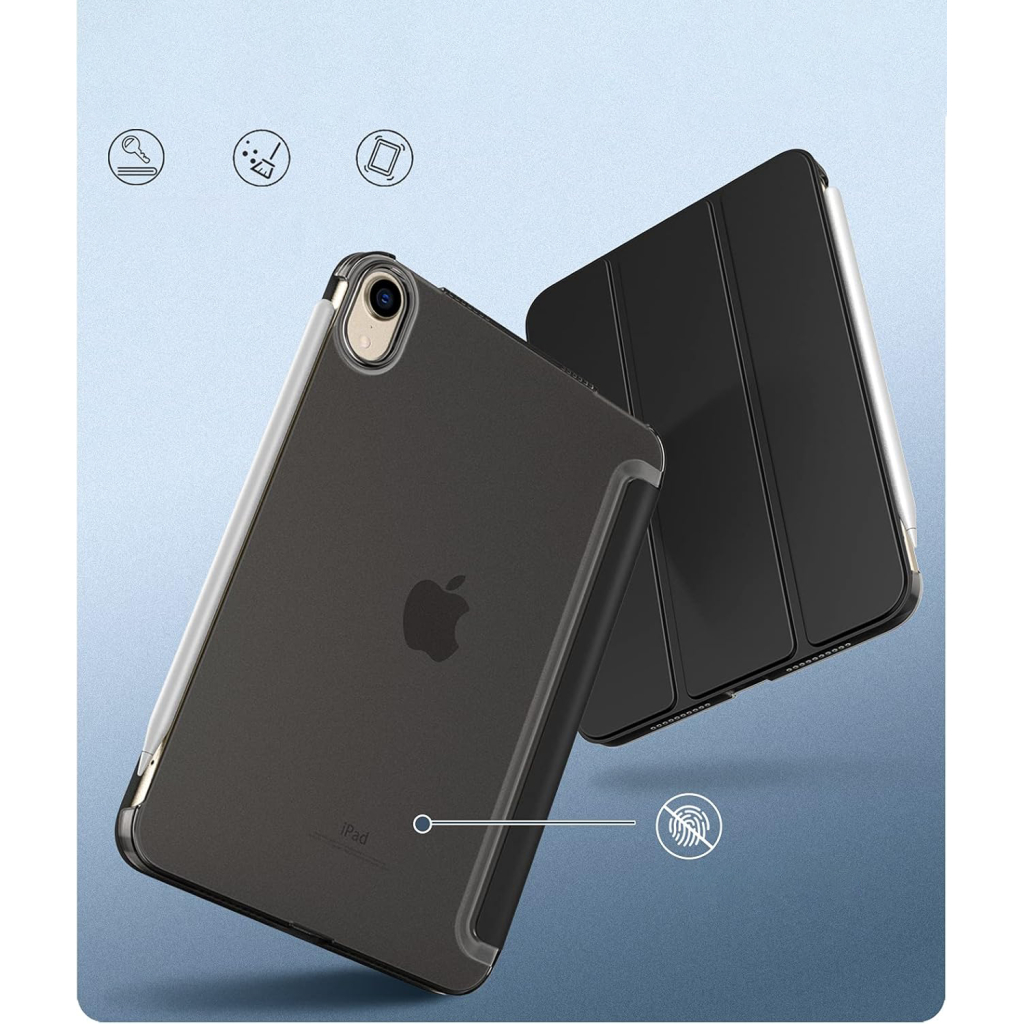 Чохол до планшета BeCover Tri Fold Hard Apple iPad Mini 7 2024 Black (712450) - зображення 3