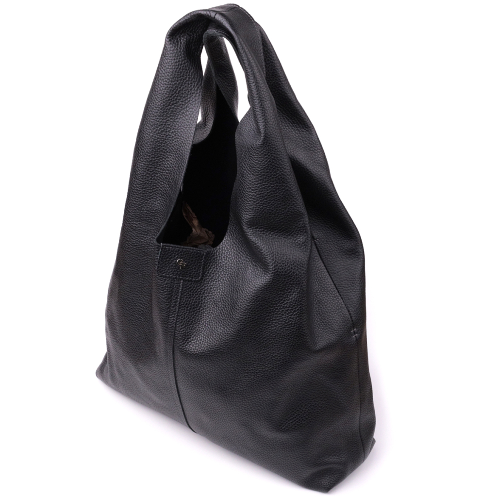 Сумка Grande Pelle Шопер 2 в 1 з натуральної шкіри Чорна (22881) - зображення 1