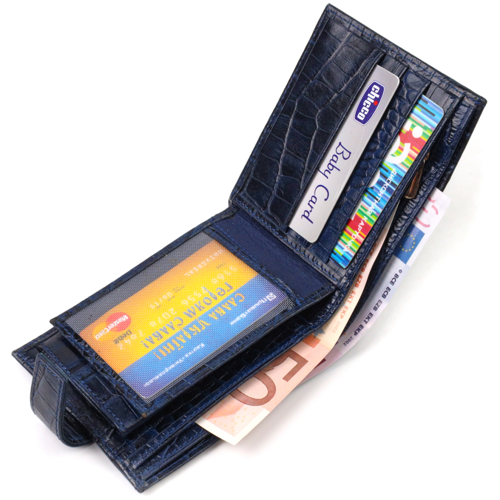 Портмоне Canpellini З натуральної шкіри Синє (21883) - зображення 7