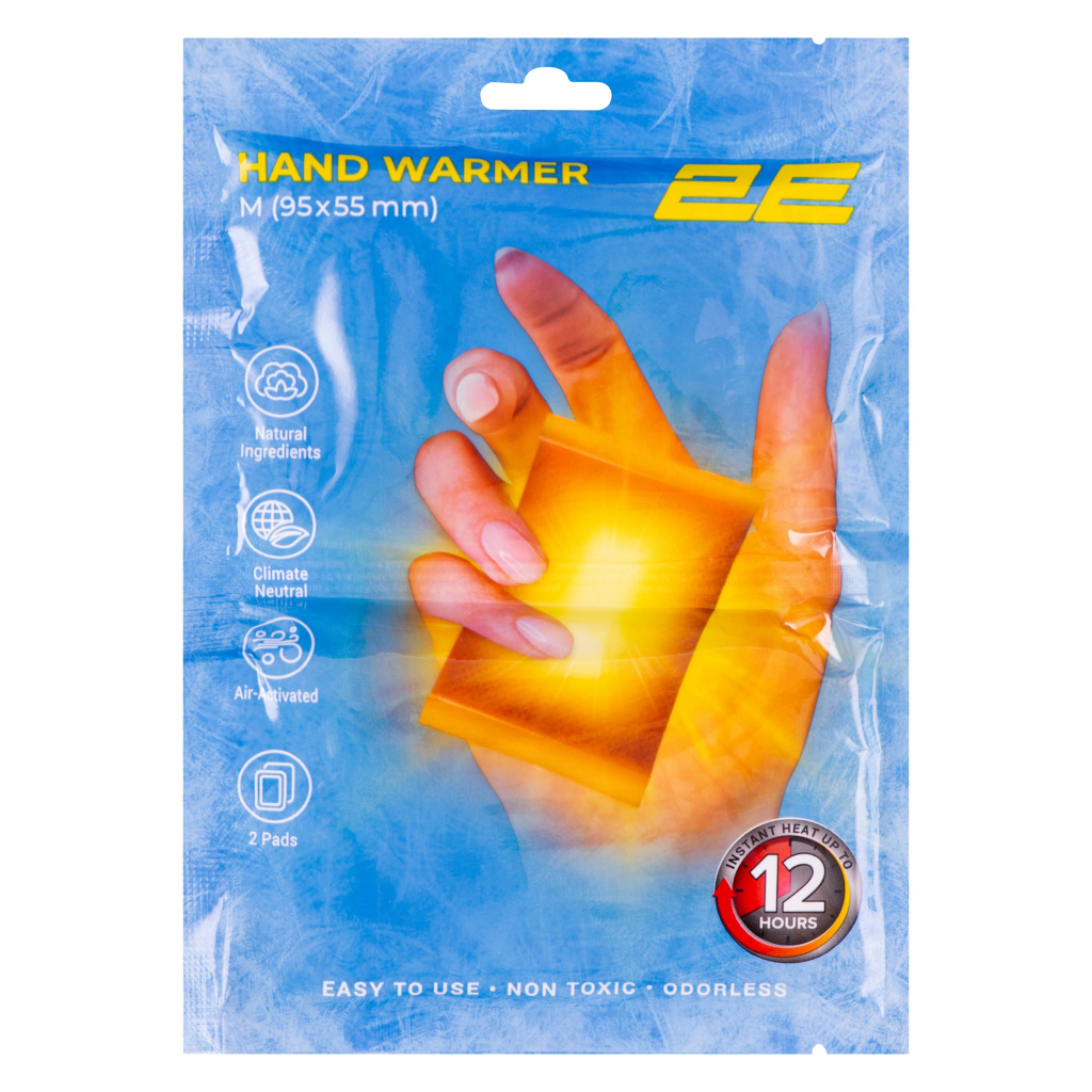 Хімічна грілка 2E для рук розмір М (95х55 мм), до 12 годин - 10 пар (2E-HW12M-PAC) - зображення 2